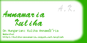 annamaria kuliha business card